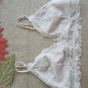 Talula L oat color lace lined bralette